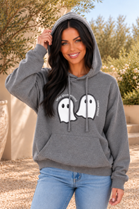 Halloween Ghost Graphic Print Hoodie