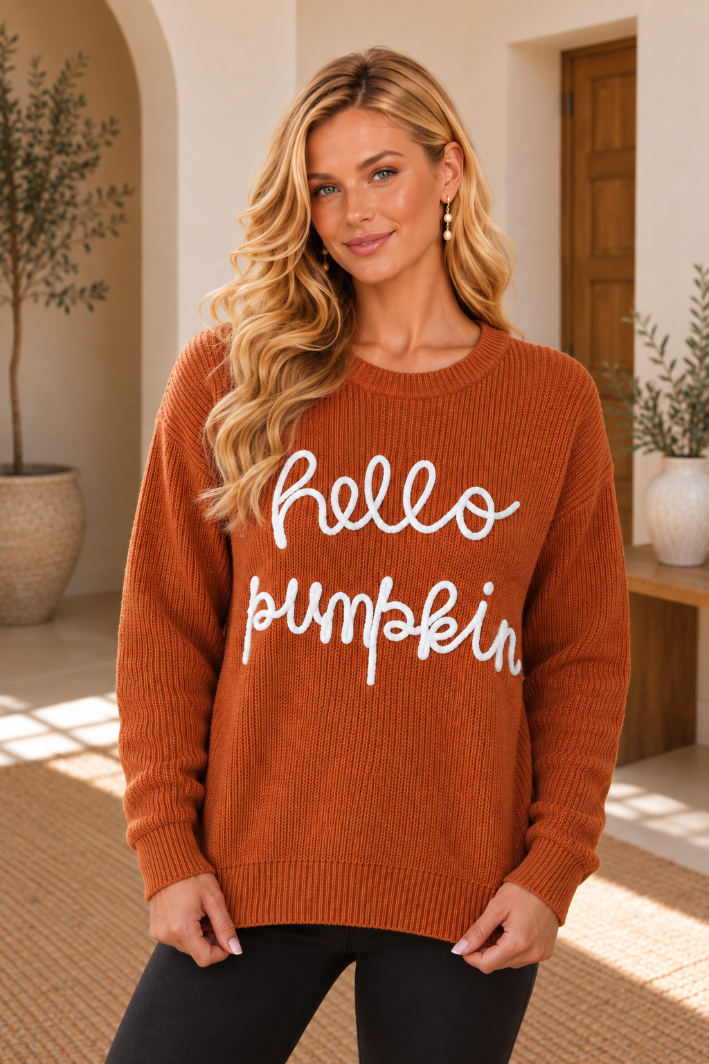 Hello Pumpkin Crewneck Sweater