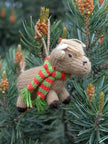 Softie Handknit Highland Cow Ornament