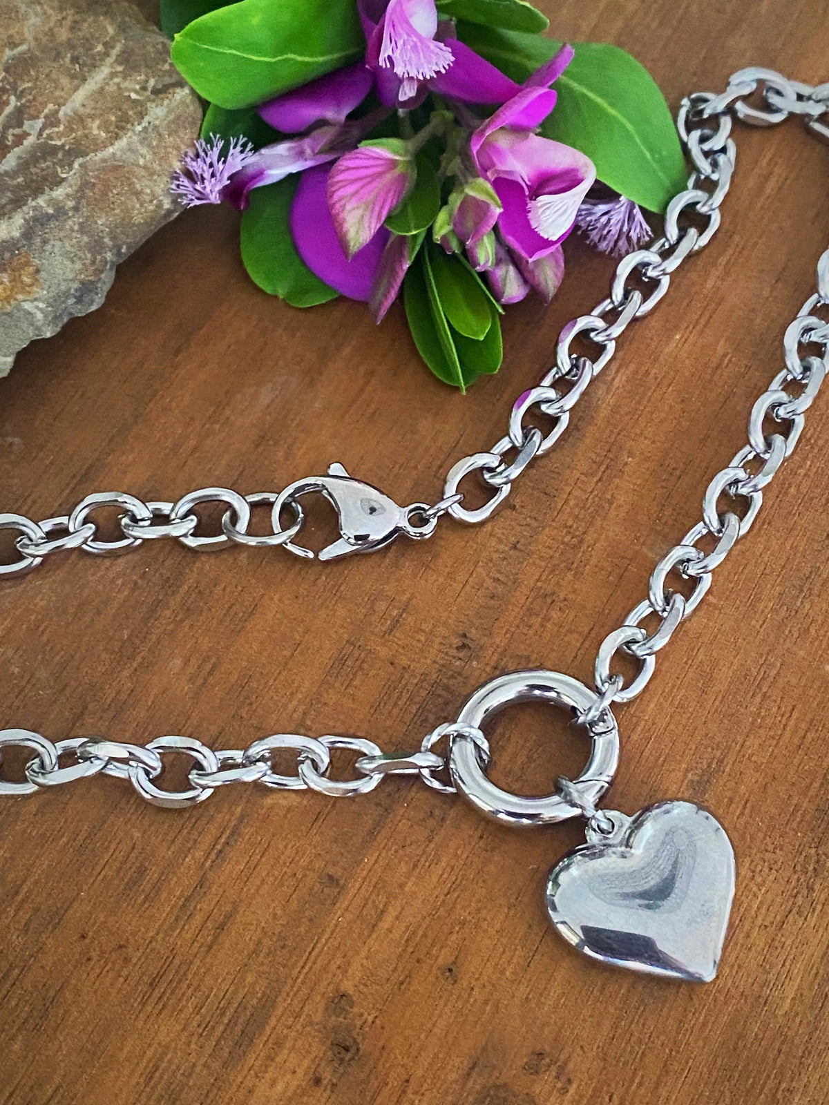 Sofia Puff-Heart Necklace