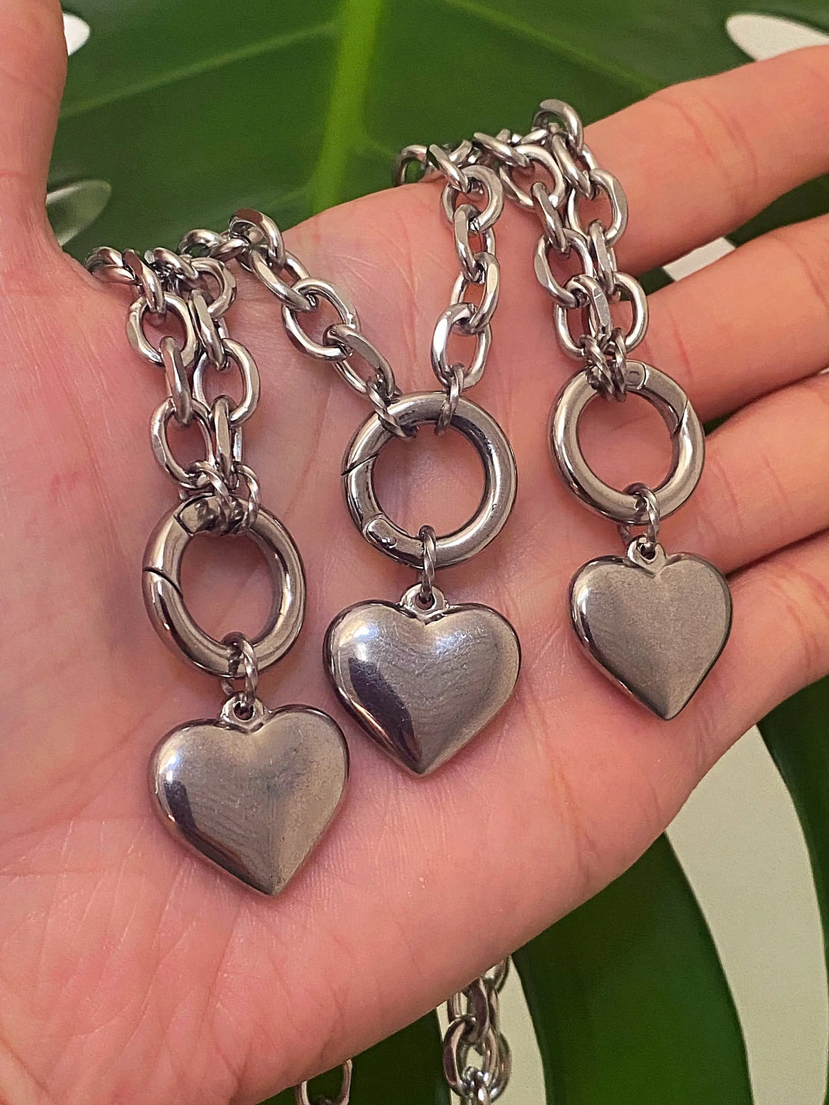 Sofia Puff-Heart Necklace