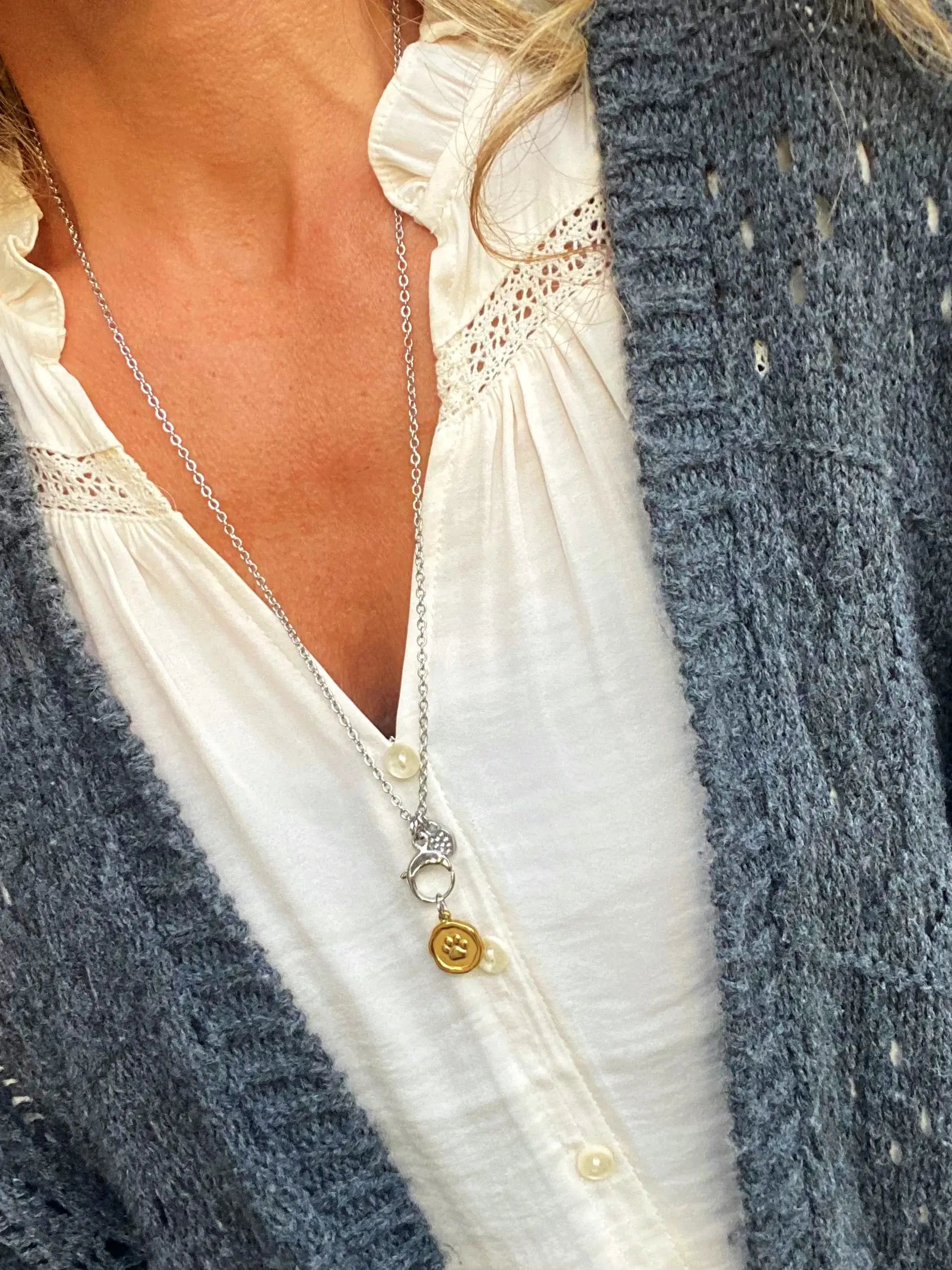 Lovely Paw Print Necklace