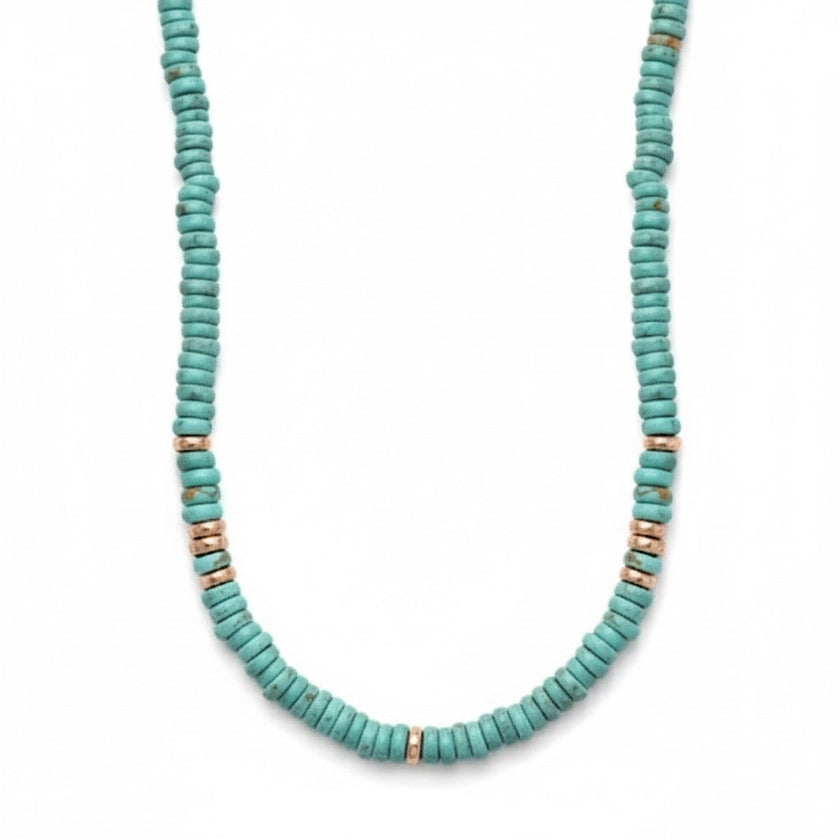 Effortless Azure Beaded Necklace