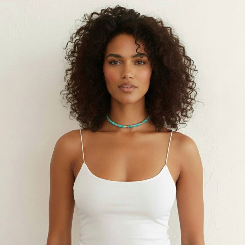 Effortless Azure Beaded Necklace