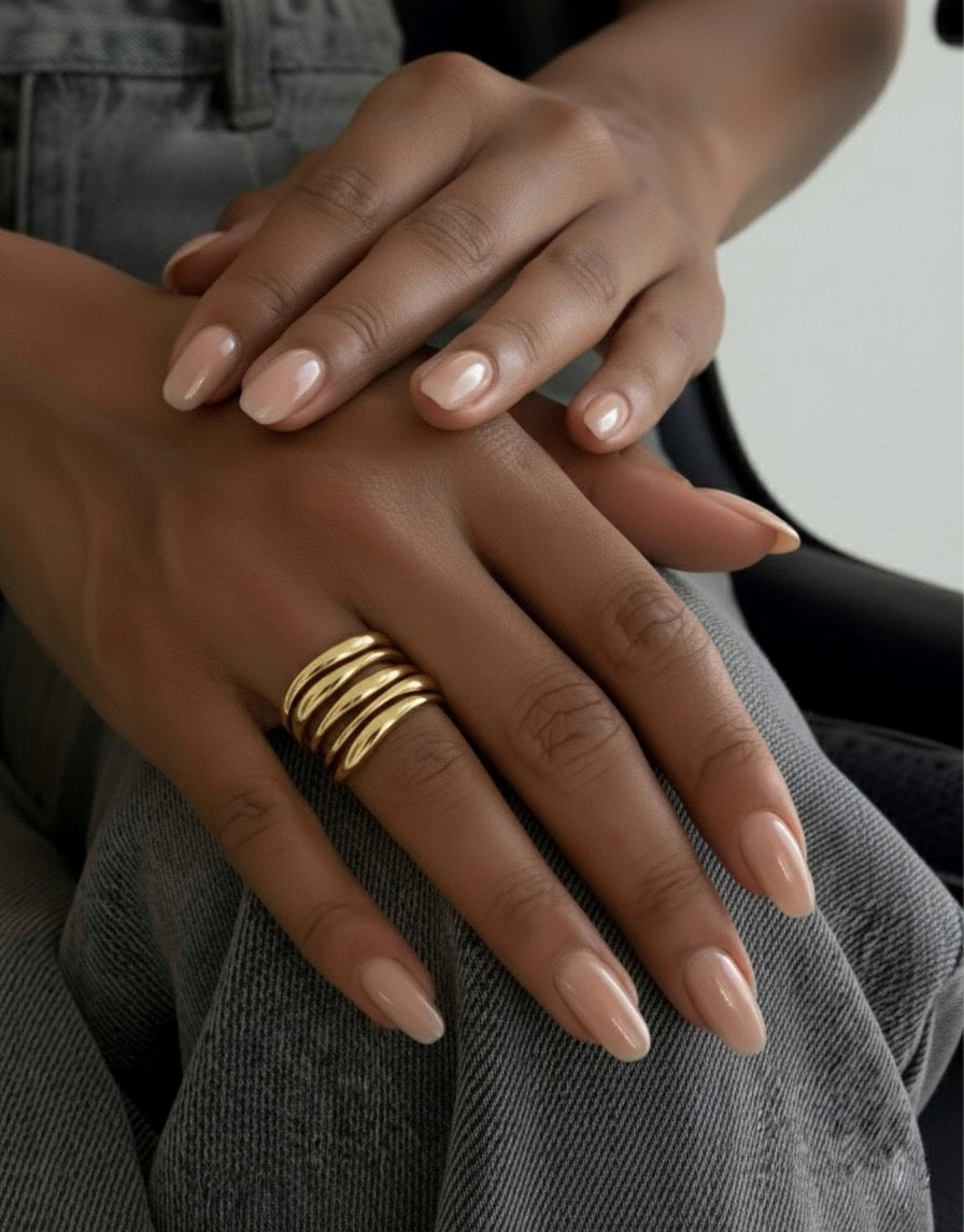 Sculptural Golden Hour Ring