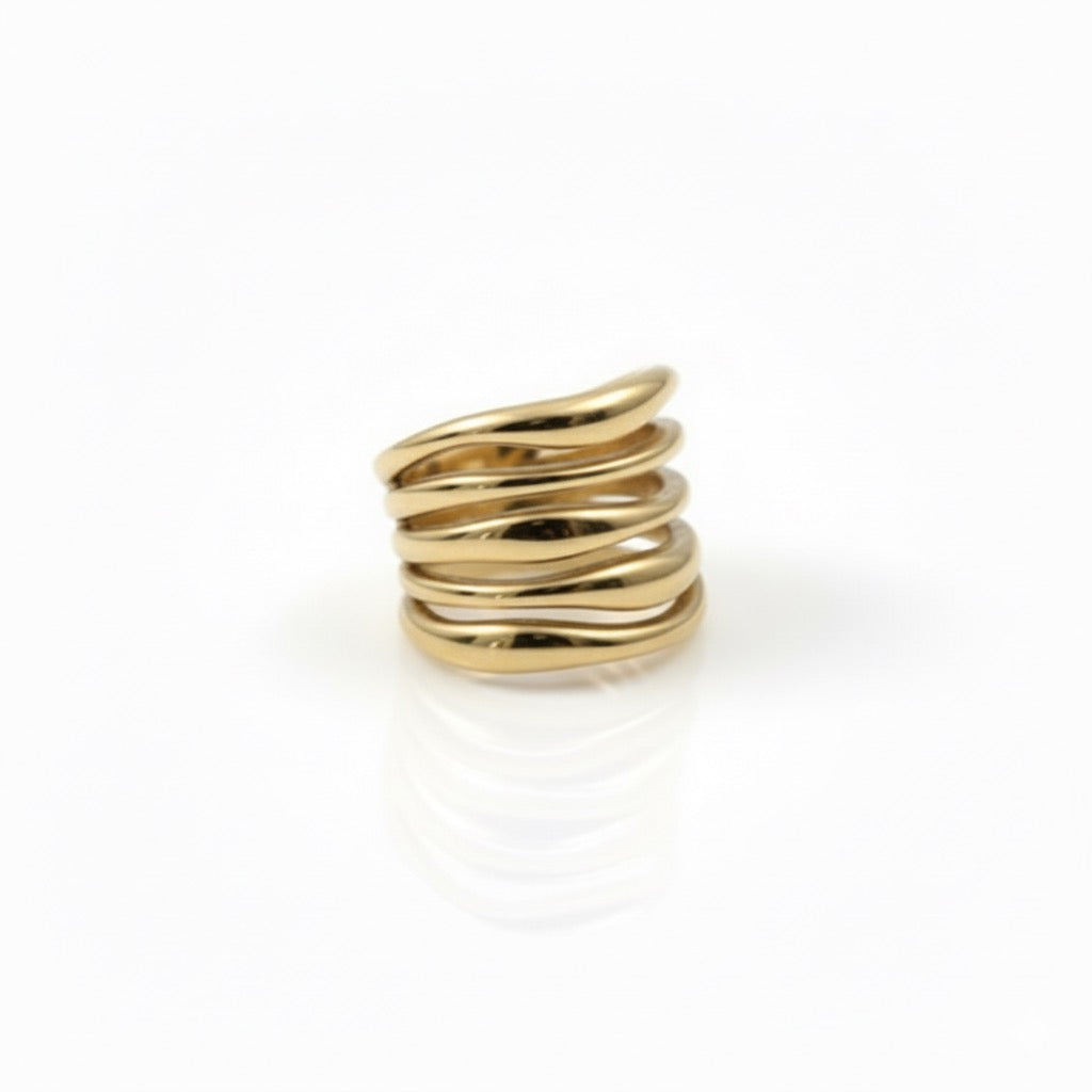 Sculptural Golden Hour ring