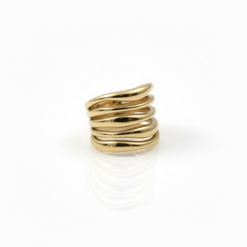 Sculptural Golden Hour Ring