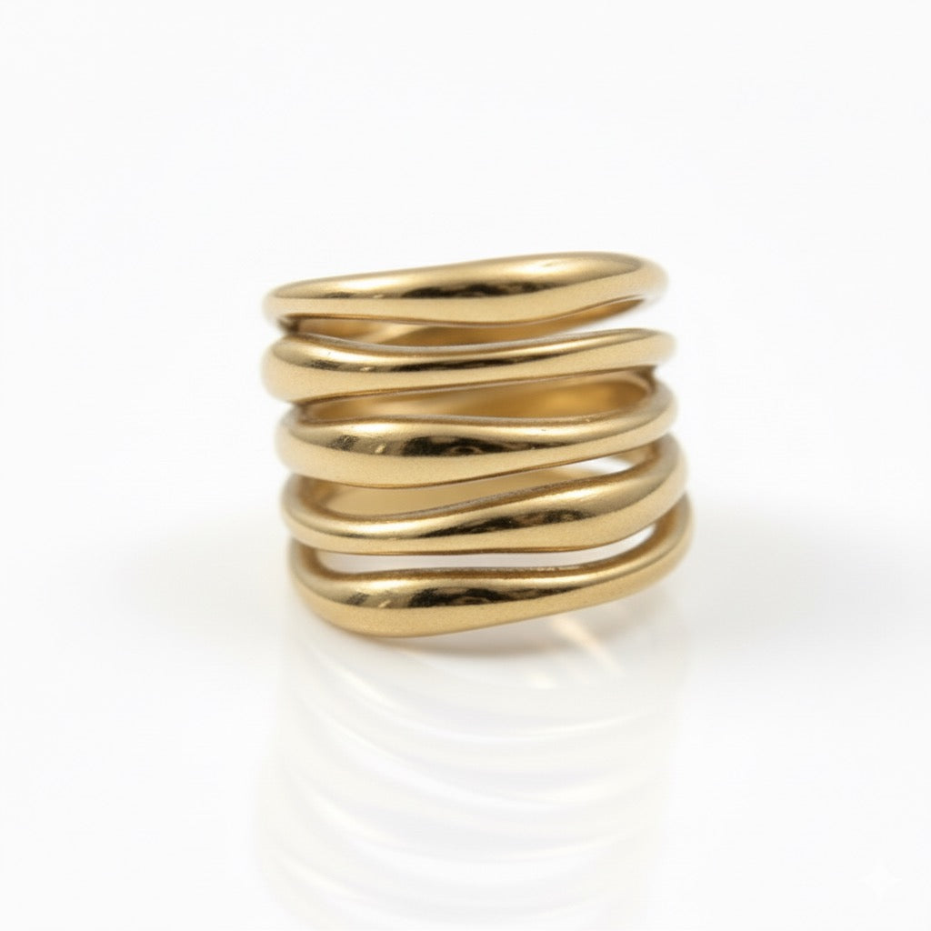Sculptural Golden Hour Ring