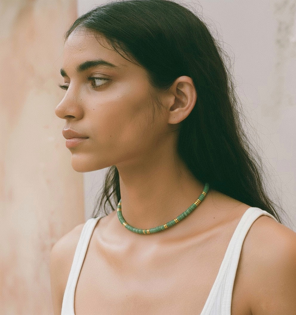 Seafoam Beaded Necklace