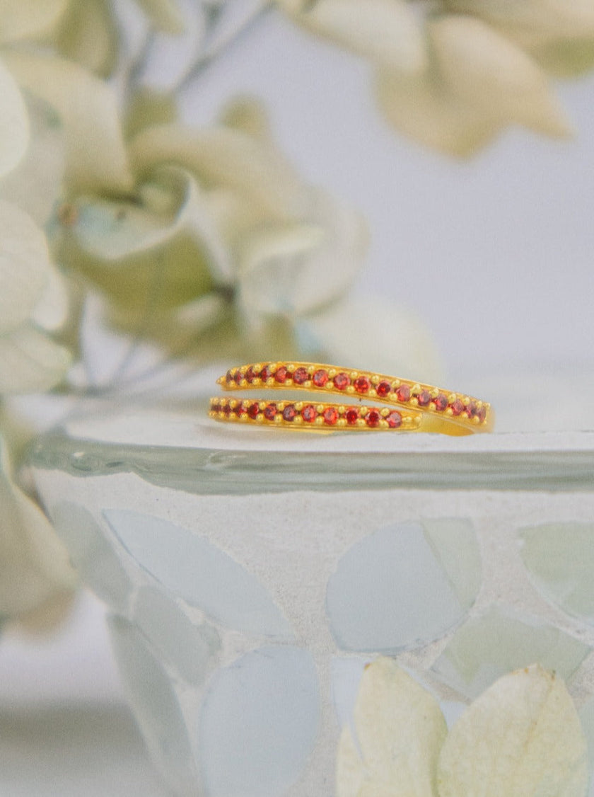 Serpentine Gold Wrap Ring