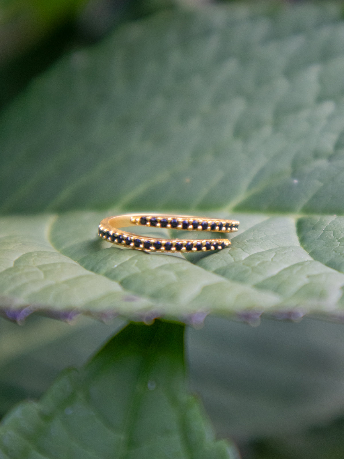 Serpentine gold wrap ring