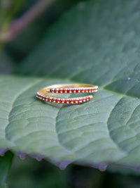 Serpentine gold wrap ring