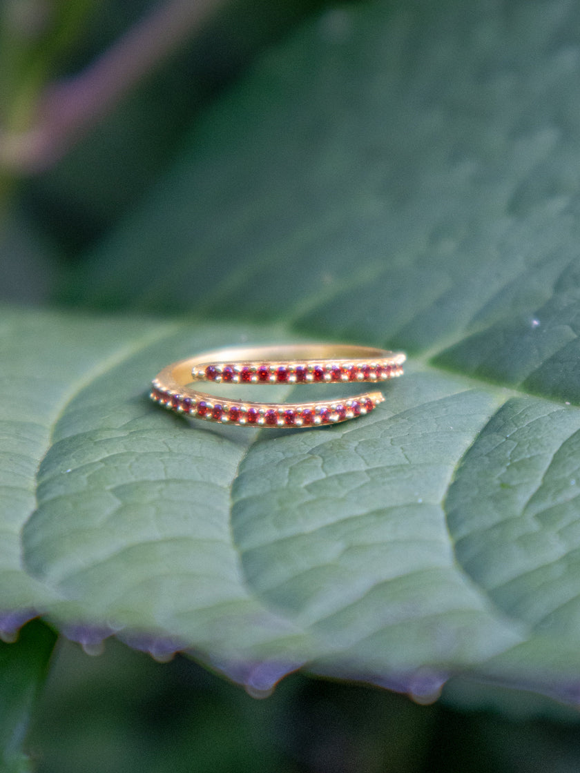 Serpentine Gold Wrap Ring