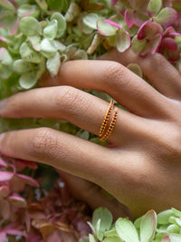 Serpentine gold wrap ring