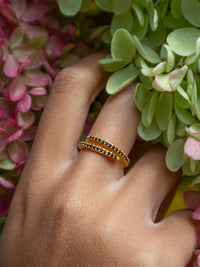 Serpentine gold wrap ring