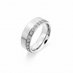 Offset-row wide eternity ring