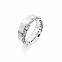 Offset-row wide eternity ring