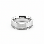 Offset-row wide eternity ring