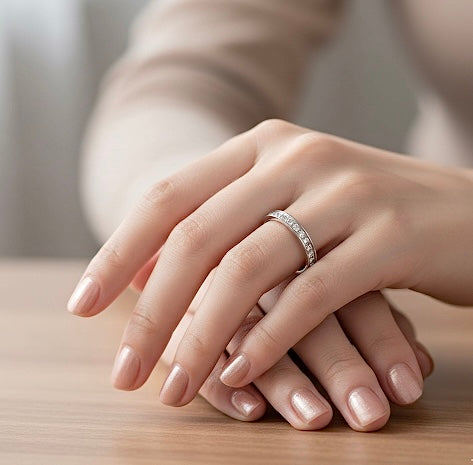 Luxe Stacking .01 ct Eternity Ring [Thin Band]