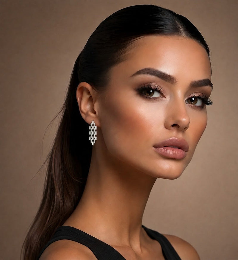 Silver-tone Ripple earrings