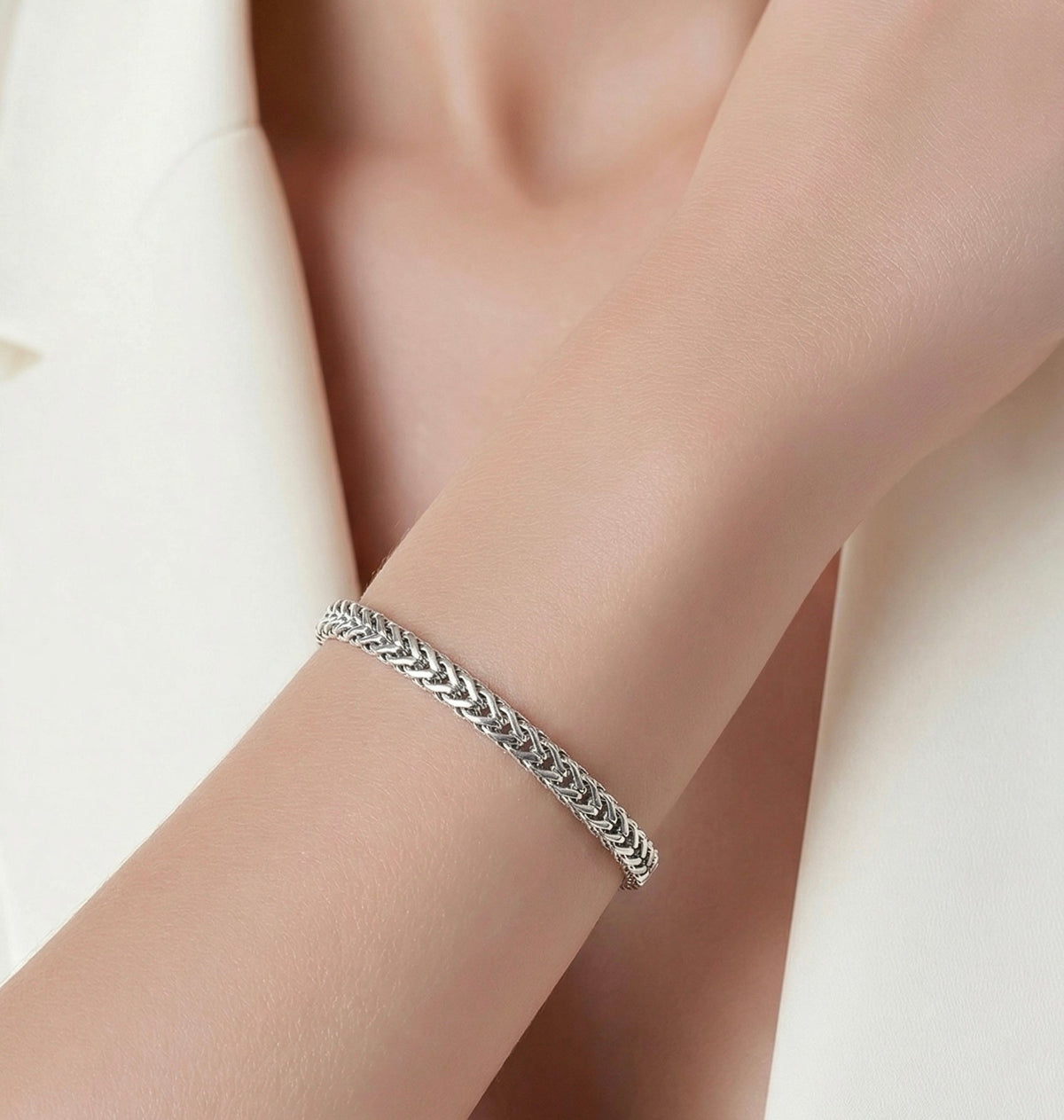 Stainless steel Franco link bracelet