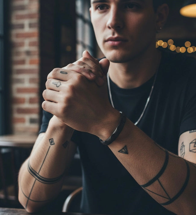 Edgy Simplicity Gun Metal Circle Indent Adjustable Bangle Cuff