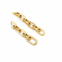 High-polish gold paperclip bracelet