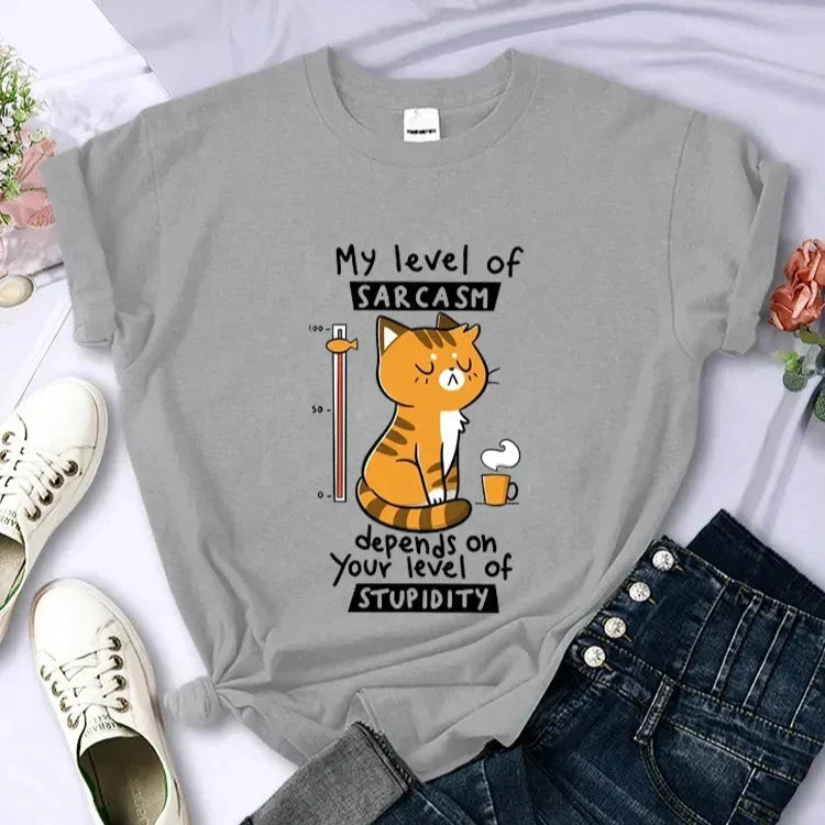 Sarcastic Cat Tee – Cute, Sassy, and Totally Unbothered