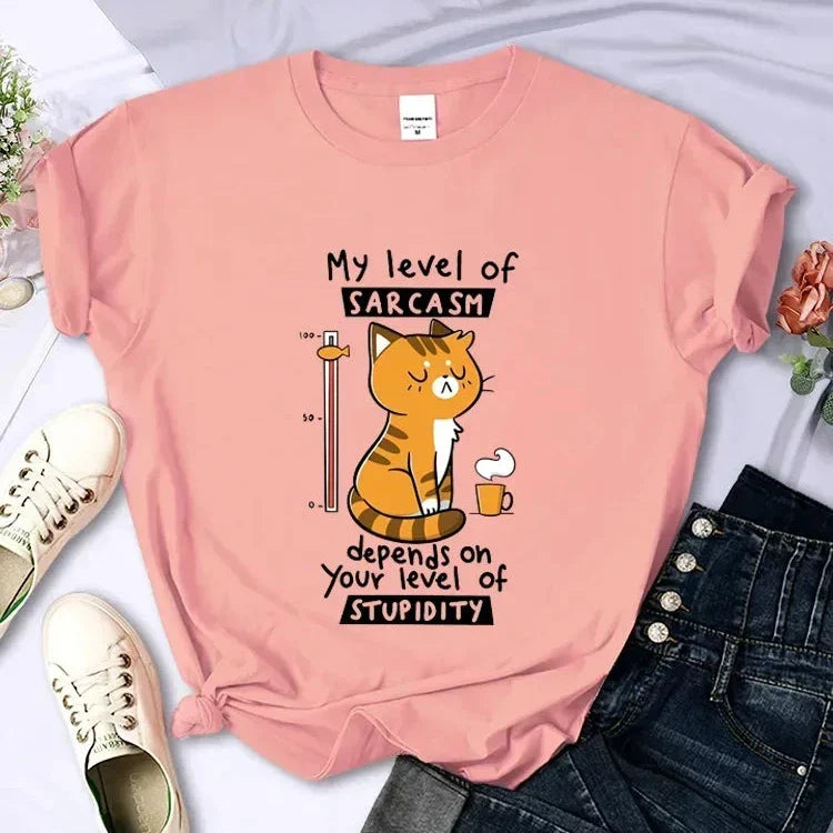Sarcastic Cat Tee – Cute, Sassy, and Totally Unbothered