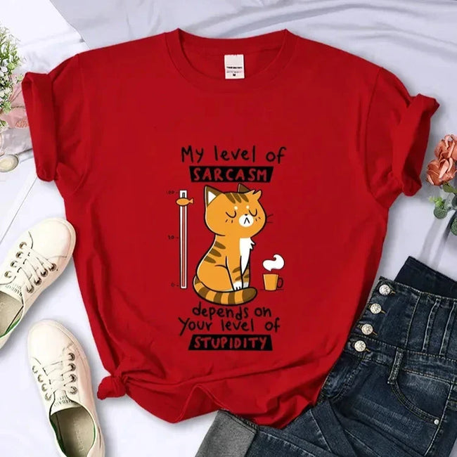 Sarcastic Cat Tee – Cute, Sassy, and Totally Unbothered