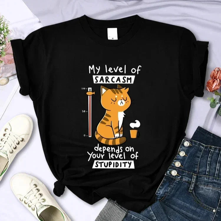 Sarcastic Cat Tee – Cute, Sassy, and Totally Unbothered
