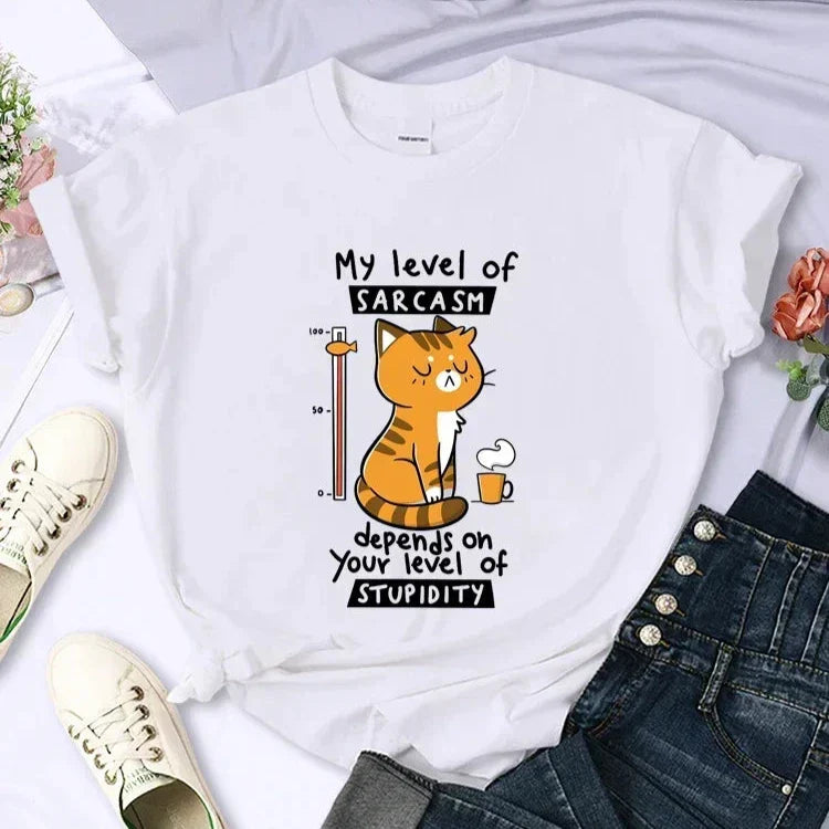 Sarcastic Cat Tee – Cute, Sassy, and Totally Unbothered