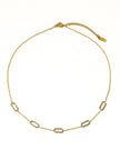 Dainty Polished Link Nave Necklace