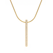Sleek Gold 18-Stone Bar Pendant