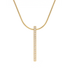 Sleek Gold 18-Stone Bar Pendant