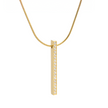 Sleek Gold 18-Stone Bar Pendant