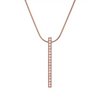 Modern Rose Gold 18-Stone Bar Pendant