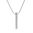 Elevated 18-Stone Stainless Bar Pendant