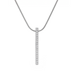 Elevated 18-Stone Stainless Bar Pendant
