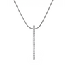 Elevated 18-Stone Stainless Bar Pendant