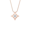 Rose Gold Natal 1 ct Princess Cut Tension Pendant