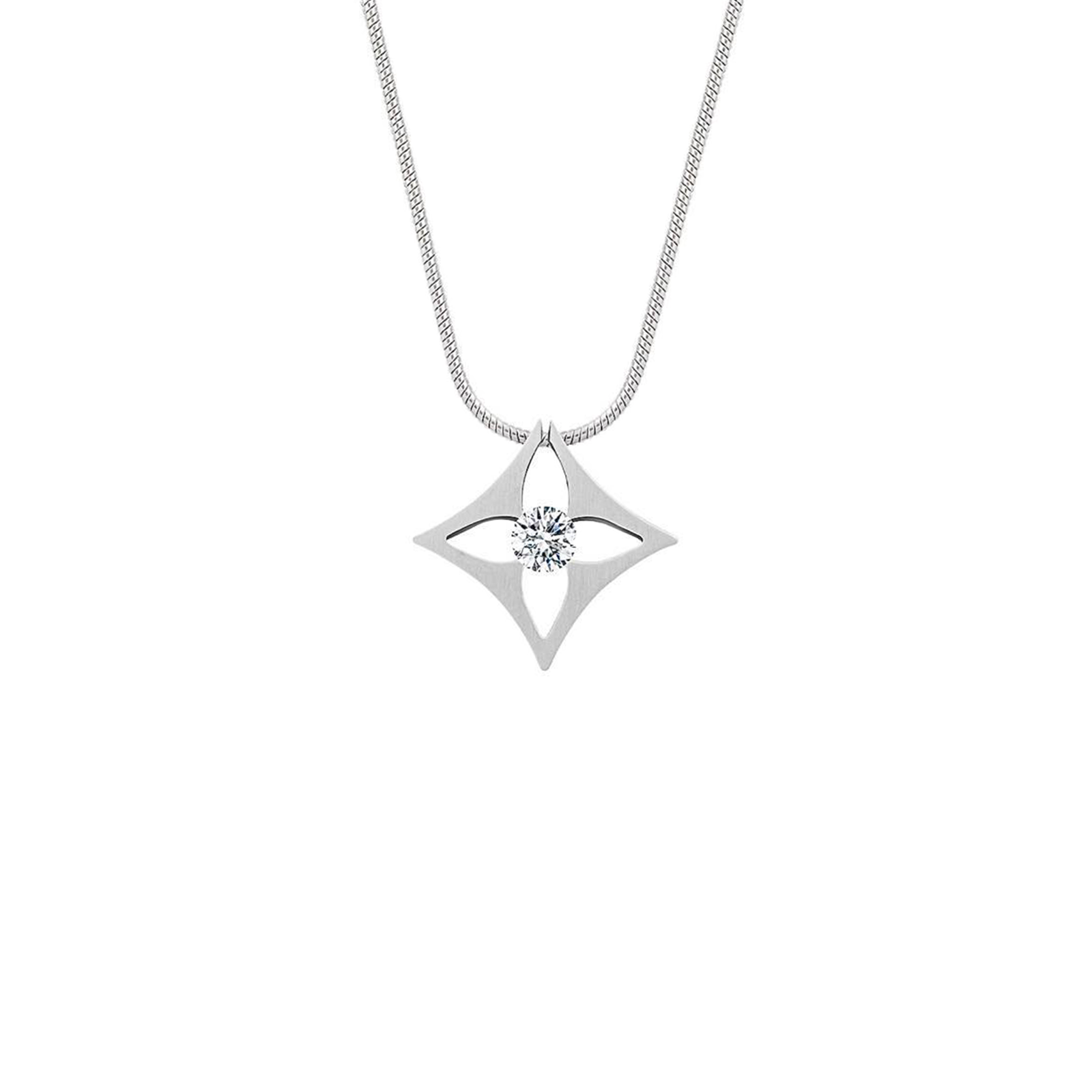 Sophisticated Floro Stainless Pendant