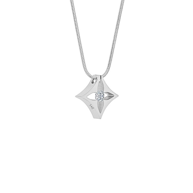 Sophisticated Floro Stainless Pendant