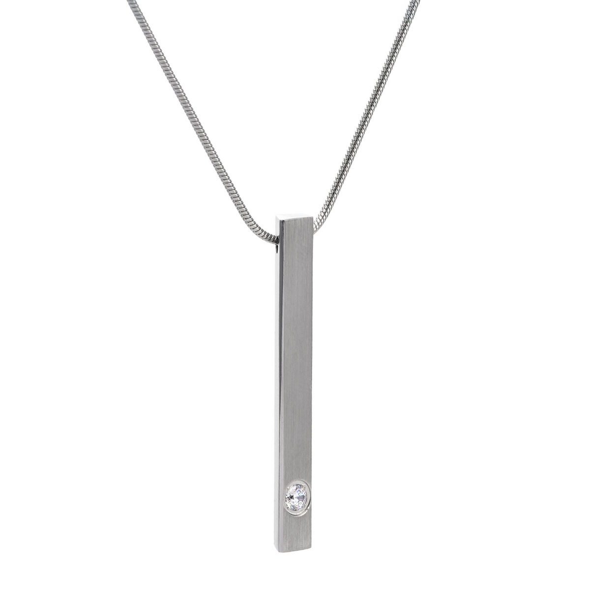 Supera stainless steel bar necklace