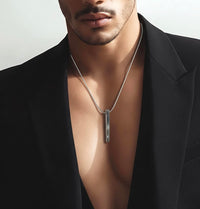 Supera stainless steel bar necklace