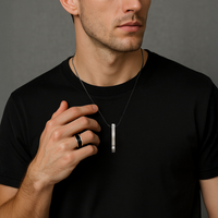 Supera stainless steel bar necklace