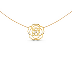 Rosé pendant necklace in gold