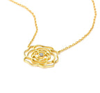 Rosé pendant necklace in gold