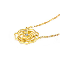 Rosé pendant necklace in gold