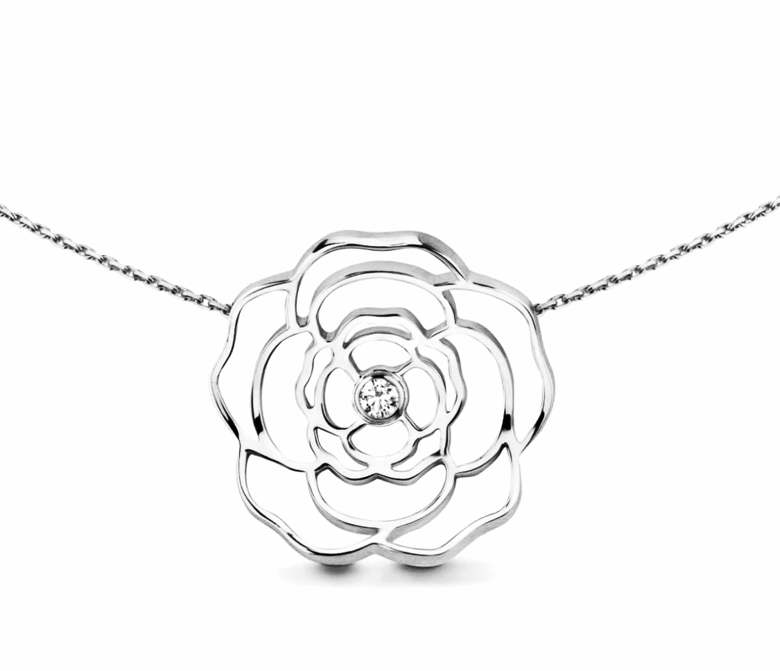 Delicate Rosé Silver Pendant Necklace
